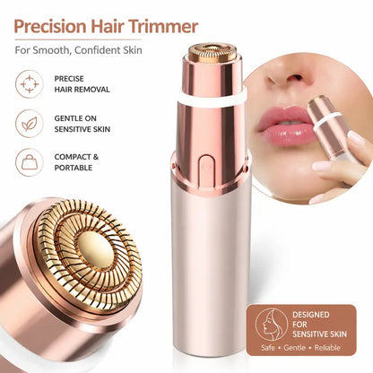 2 in 1 Rechargeable Facial and Eyebrow Hair Trimmer for Women